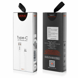 Kabel USB TYP C 1m biały VIDVIE CB411 2A